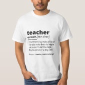 leraar definitie, leraar definitie grappig t-shirt (Voorkant)