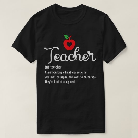 Leraar Definition Funny Teacher T-shirt (Design voorkant)