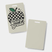 Leraar Derde Klas 3e Terug naar School Badge (Voor- en achterkant)