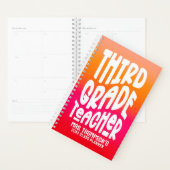 Leraar Derde Klas Oranje Rode Ombre Planner (Display)
