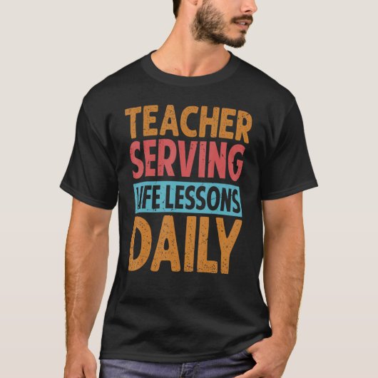 Leraar die dagelijks levenslessen geeft Kleutersc T-shirt (Voorkant)