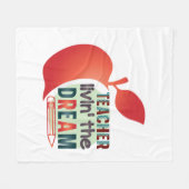 Leraar die de droom leeft fleece deken (Voorkant (Horizontaal))