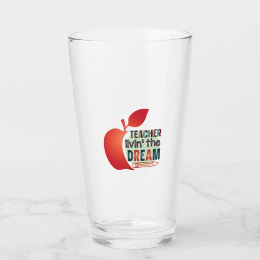 Leraar die de droom leeft glas (Voorkant)