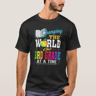 Leraar die de wereld verandert, één 3e graad per k t-shirt