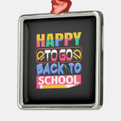 Leraar die graag weer naar school gaat metalen ornament (Links)