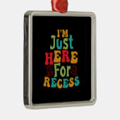 Leraar die ik hier ben voor reces metalen ornament (Rechts)