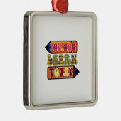 Leraar die je vandaag leert metalen ornament (Rechts)