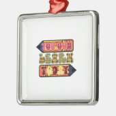 Leraar die je vandaag leert metalen ornament (Links)