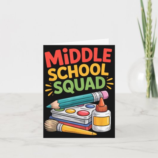 Leraar die kinderen onderwijst docent middelbare s kaart (Voorkant)