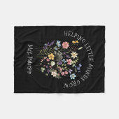 Leraar die kleine geesten helpt om chique Waterver Fleece Deken (Voorkant (Horizontaal))