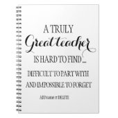 Leraar die met pensioen gaat, bedankt dat je het a notitieboek (Voorkant)