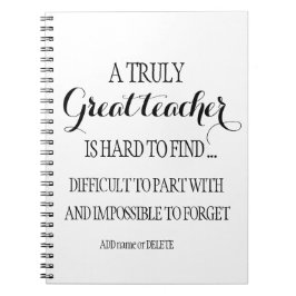 Leraar die met pensioen gaat, bedankt dat je het a notitieboek