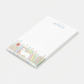 Leraar die van boeken en katten houdt Gepersonalis Post-it® Notes (Schuin)