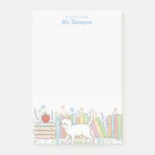 Leraar die van boeken en katten houdt Gepersonalis Post-it® Notes