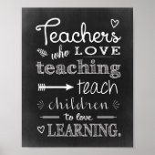 Leraar die van onderwijs houdt poster (Voorkant)