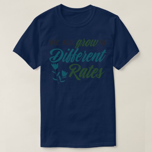 Leraar die we allemaal tegen verschillende snelhed t-shirt (Design voorkant)