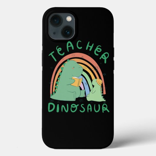 Leraar Dinosaur Positieve regenboogleraar Cute Mot Case-Mate iPhone Case (Achterkant)