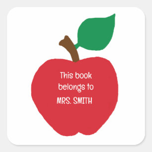 Leraar Dit boek behoort tot mevrouw Stickers