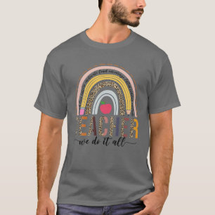Leraar doen het allemaal grappige Leopard Boho-reg T-shirt