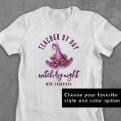 Leraar Door Dag Heks Door Nacht Custom Halloween T-shirt
