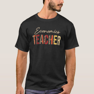 Leraar economie luipaard Herfst Thanksgiving T-shirt