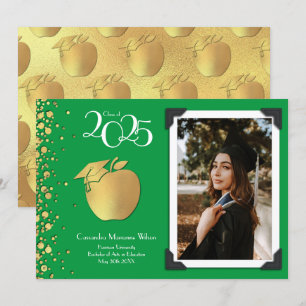 Leraar Education Gold Afstuderen Green Kaart