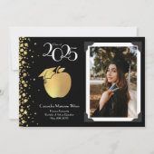 Leraar Education Gold Afstuderen zwart Kaart (Voorkant)