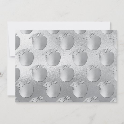 Leraar Education Silver Afstuderen Grey Kaart (Achterkant)