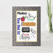 Leraar Educator Afstuderen Moderne Gefeliciteerd Kaart (Voorkant)