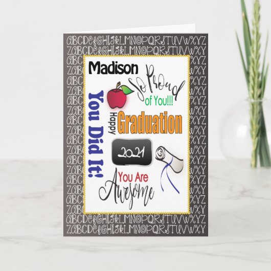 Leraar Educator Afstuderen Moderne Gefeliciteerd Kaart (Voorkant)