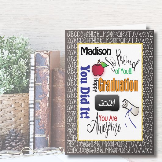 Leraar Educator Afstuderen Moderne Gefeliciteerd Kaart