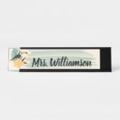 Leraar Educator Island Tropische Flower Bureau Naambordje (Voorkant)