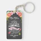 Leraar Een echt geweldige leraar is moeilijk te vi Sleutelhanger (achterkant)