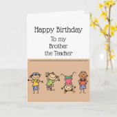 Leraar een Intellectueel Badass Birthday Broeder Kaart (Gele Bloem)