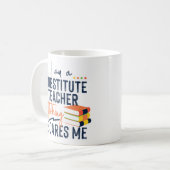 leraar eerste graad ik ben substituut leraar koffiemok (Voorkant links)