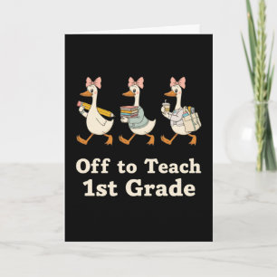 Leraar Eerste Klas Gaat 1e Klas Gans Lesgeven Kaart
