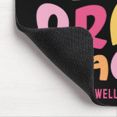 Leraar Eerste Klas Kleurrijk Typografie Ontwerp Muismat (Hoek)