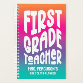 Leraar Eerste Klas Kleurrijke Ombre Planner