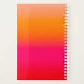 Leraar Eerste Klas Oranje Rode Ombre Klas Planner (Achterkant)