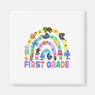 Leraar Eerste Klas Regenboog Oceaan Dier Eerste Le Magneet