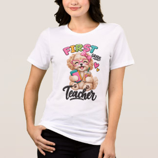 Leraar Eerste Klas | Schattige Maltipoo Tri-Blend Shirt