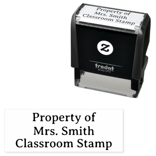 Leraar Eigendom Van Zelfinktkussenstempel Zelfinktende Stempel (In situ)