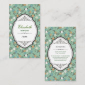 Leraar - Elegant  Floral Visitekaartje (Voorkant / Achterkant)