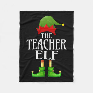 Leraar Elf Xmas Funny Family Matching Group Chris Fleece Deken