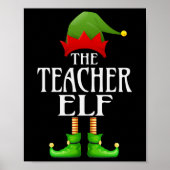 Leraar Elf Xmas Funny Family Matching Group Chris Poster (Voorkant)
