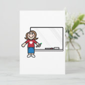 Leraar en een Whiteboard Uitnodiging (Staand voorkant)