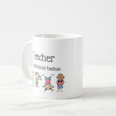 Leraar en Intellectueel Badass Inspirerend Quote Koffiemok (Voorkant links)