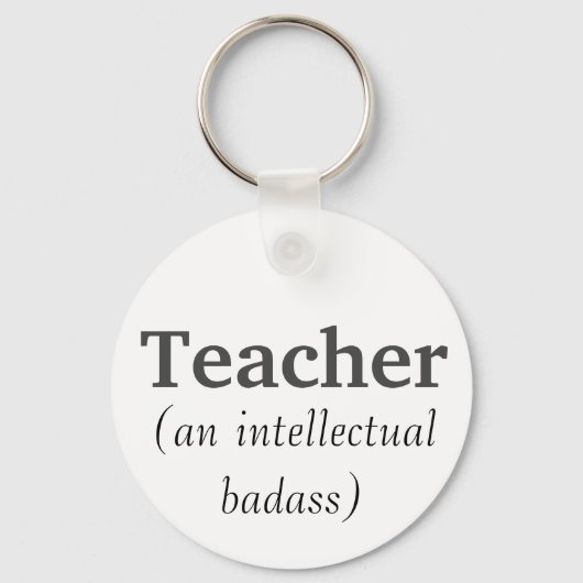 Leraar en Intellectueel Badass Inspirerend Quote Sleutelhanger (Voorkant)