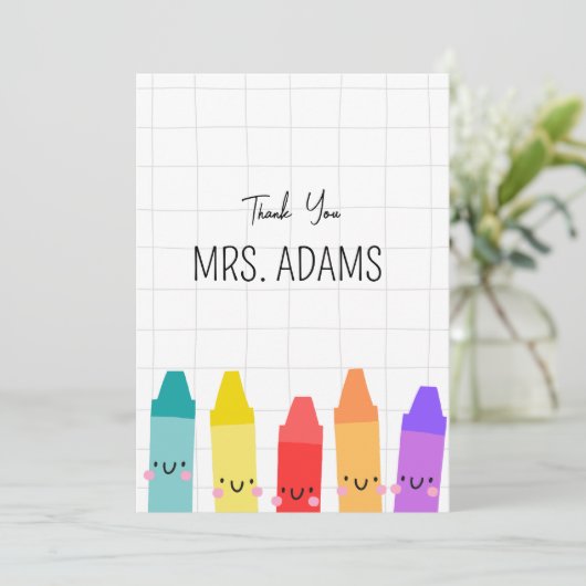 Leraar en kinderdagverblijf Dank u Kaart Leraren c (Staand voorkant)