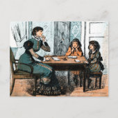 Leraar en studenten.  Briefkaarten (Voorkant)